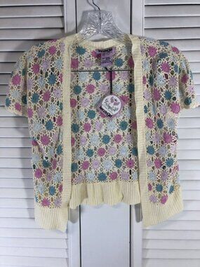 🆕 Kenzie Girl Size Large Crocheted Cadigan